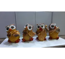 Müzisyen Baykuşlar Biblo 4'lü Set