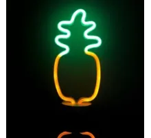 Neon Işıklı Ananas Masa Gece Lambası Pil+Usb
