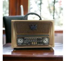 Nostaljik Görünümlü USB SD AUX Bluetooth Destekli Şarjlı Radyo RT-780