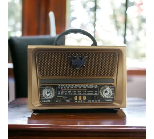 Nostaljik Görünümlü USB SD AUX Bluetooth Destekli Şarjlı Radyo RT-780