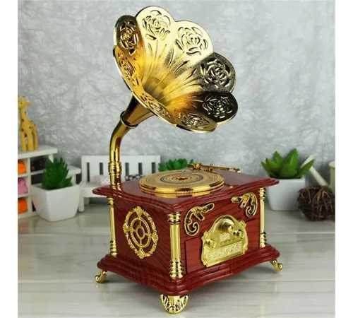 Nostaljik Gramofon Müzik Kutusu