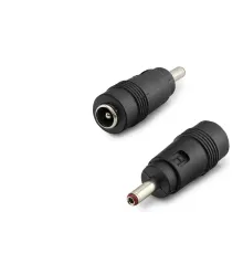 Notebook Adaptör Ucu Çevirici 3.5*1.35 (M) To 5.5*2.5 (F) 10Lu Paket Siyah HDX1314