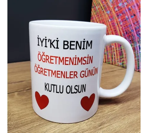 Öğretmene Hediye Kupa Bardak