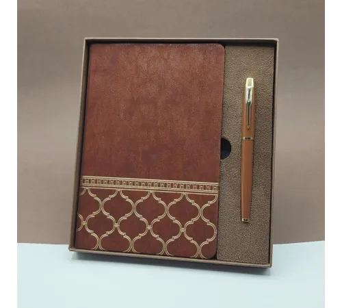 Öğretmenler Günü Hediyesi Kutulu Deri Defter Kalem Seti