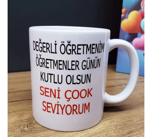 Öğretmenler Günü Tasarımlı Kupa Bardak