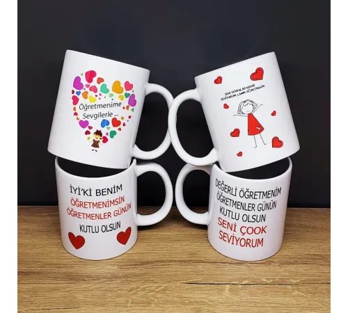 Öğretmenler Gününe Özel Baskılı Kupa Bardak 1 Adet