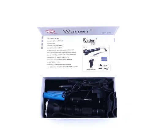 Orjinal 600 Lümen Tx6 Şarjlı Özel Avcı Feneri Wt-253