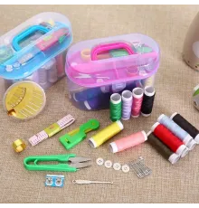 Özel Kutulu 40 Parça Mini Dikiş Seti Iğne Iplik Balıkçı Makas Mezura Yüzük