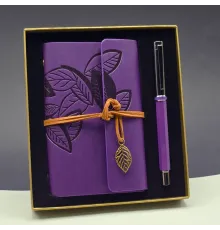 Özel Renk Deri Defter Ve Roller Metal Kalem