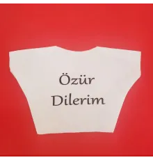 Özür Dilerim Yazılı Peluş Oyuncak Tişörtü
