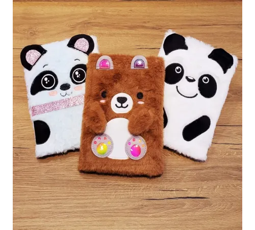 Panda Tasarımlı Peluş Defter