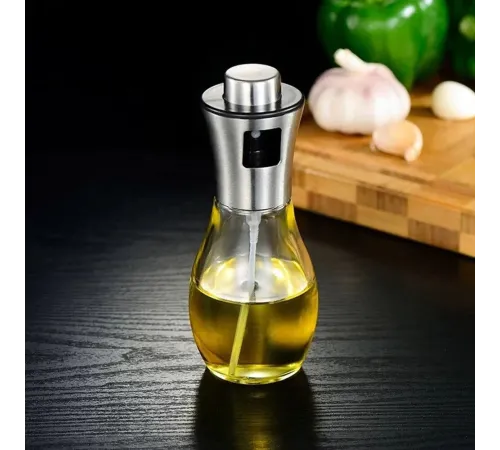 Paslanmaz Çelik Başlıklı Cam Spray Yağdanlık