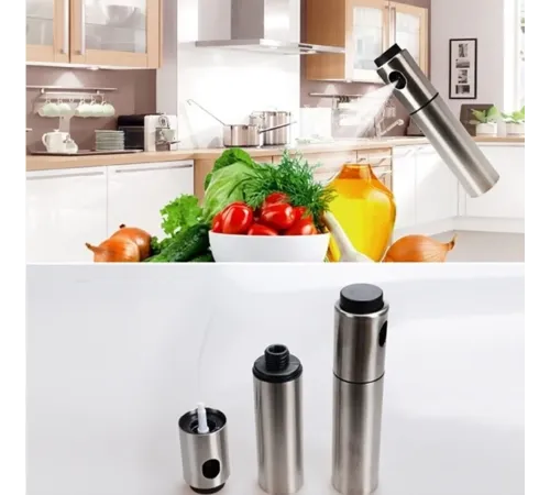 Paslanmaz Çelik Gövdeli Spray Yağlık - Zeytinyağ/sirke Püskürtücü