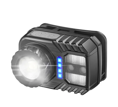 PeakStar PS-571 Sensör XPG COB LED USB Şarj Edilebilir Lityum Pilli Zoomlu Kafa Lambası