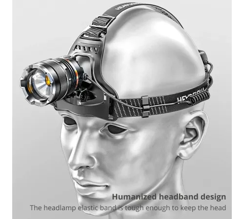 PeakStar PS-8002 Sensörlü Zoomlu Profesyonel Şarjlı Kafa Lambası