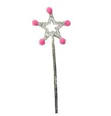 Pembe Ponponlu Yıldız Peri Asası 1 Adet