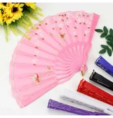 Plastik Kumaş Yelpaze 12 li Karışık 040