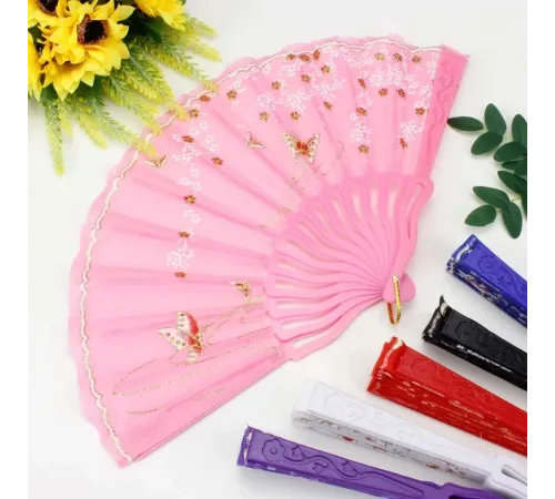 Plastik Kumaş Yelpaze 12 li Karışık 040