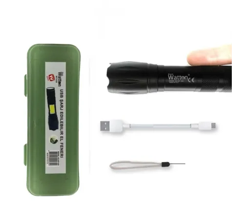 Powerbank Özellikli Uzun Menzilli EL Feneri Wt-039