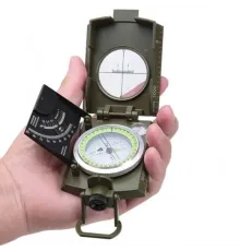 Prizmatik Suya Dayanıklı Işıltılı Pusula Ile Kılıfı Askeri Ordu Kamp Yürüyüş Seyahat Için Jeoloji Pusula