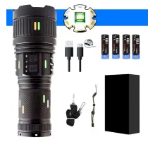 Pro F-3001 Alüminyum TG LED Güç Göstergeli Type-C Şarjlı El Feneri 100 W