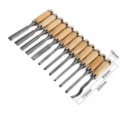 Profesyonel Ahşap Oyma Bıçak Seti 12 Parça