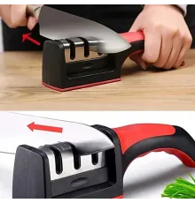 Profesyonel Bıçak Bileyici 3 Açılı Elmas Seramik Çelik Gövdeli El Bıçakları Bileme