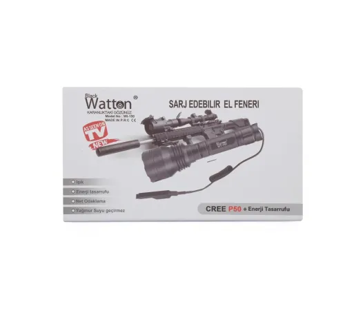 Profesyonel P50'Led 3.000 Lümen Şarjlı Av Feneri Wt-150