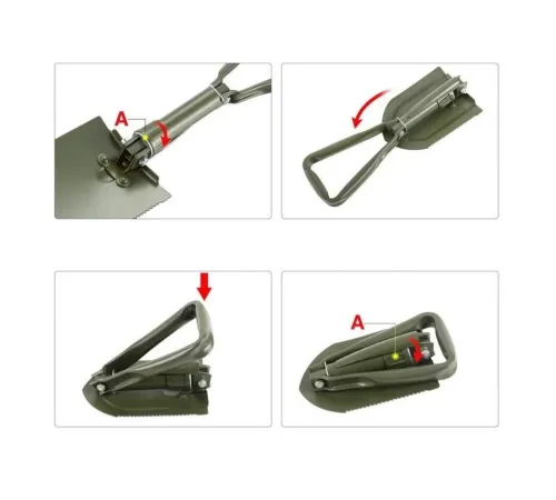 Profesyonel Portatif Katlanabilir Kürek ( Orta Boy 59 Cm )