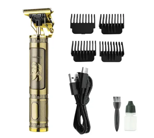 PS-033 Çelik Kasa Profesyonel T-bıçak Saç Sakal Ense Ve Çizim Tıraş Makinesi