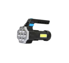 PS-3879 USB Şarj Göstergeli Şarj Edilebilir 7*XPE +COB Led El Feneri