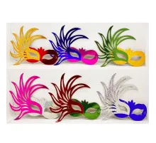 Rengarenk Kağıt Malzemeden İmal Parti Balo Maskesi 6 Adet