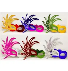 Rengarenk Kağıt Malzemeden İmal Parti Balo Maskesi 6 Adet