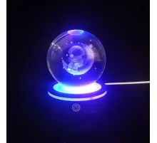 Renk Değiştiren Yeni Nesil Usb li Dönen Cam Küre