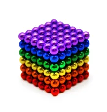 Renkli Sihirli Manyetik Toplar Dyum Mıknatıs Küp Bilye 216 Adet Küp