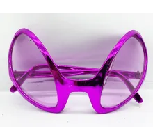 Retro Gözlük - 80 li 90 lı Yıllar Parti Gözlüğü Fuşya Renk 8x13 cm