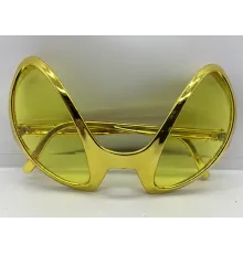 Retro Gözlük - 80 li 90 lı Yıllar Parti Gözlüğü Gold Renk 8x13 cm