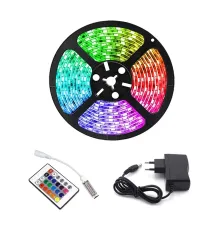 Rgb Şerit 5 Metre 16 Renkli Kumandalı Adaptörlü Çift Taraflı Bant