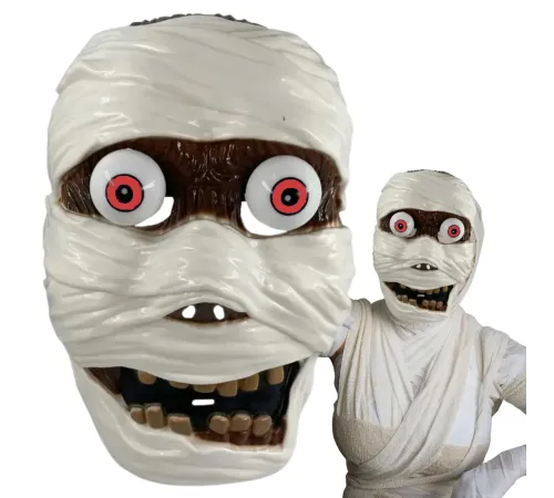 Sallanan Yaylı Oynar Gözlü Mumya Maskesi