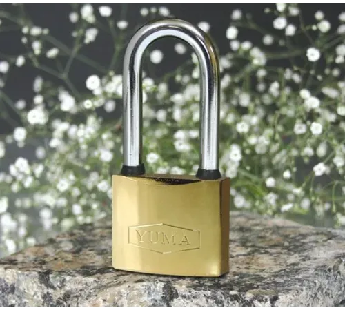 Sarı Kaplama Döküm Uzun Asma Kilit 50mm