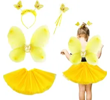 Sarı Kostümü Çocuk - Sarı Kostüm Aksesuar Seti 4 Parça