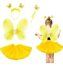 Sarı Kostümü Çocuk - Sarı Kostüm Aksesuar Seti 4 Parça