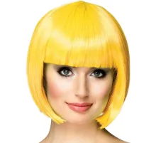 Sarı Renk Parti Peruğu Kısa Küt Saç