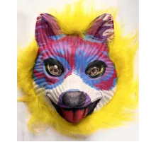 Sarı Saçlı Sevimli Köpek Maskesi Mega Peluş 35 No