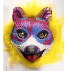 Sarı Saçlı Sevimli Köpek Maskesi Mega Peluş 35 No