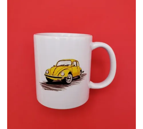 Sarı Vosvos Tasarım Kupa Bardak