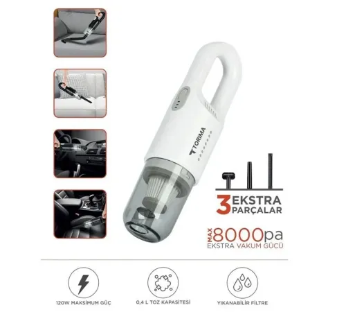 Şarjlı Araç EL Süpürgesi El Beyaz A031B