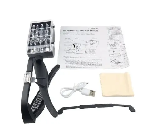 Şarjlı Gözlük Büyüteç 4 Farklı Lens -11537Dc