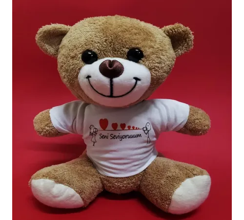 Seni Seviyorum Temalı Peluş Ayıcık