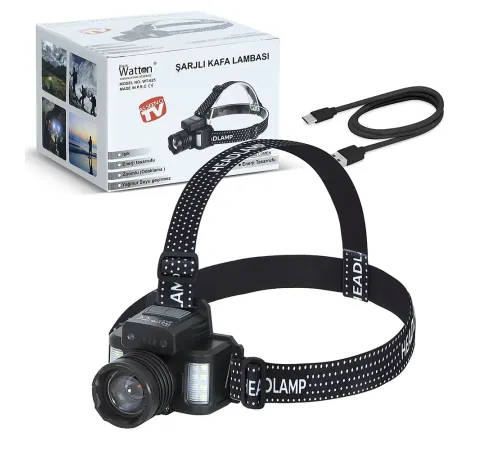 Sensörlü Cree TG Led Şarjlı Kafa Lambası WT-625